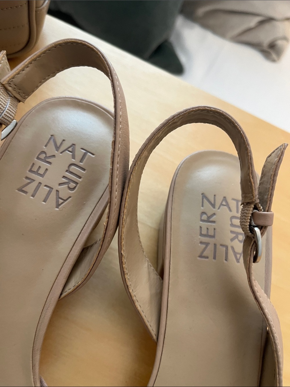 Naturalizer tan, leather Slingback Low Heel Mules - Picture 3 of 6